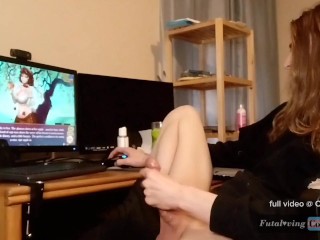 Autistic t-girl Chaser reads tales of androgyny out loud while masturbating