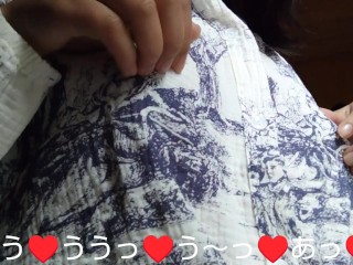 【字幕付き】ガーゼパジャマ越しの乳首オナニーが気持ち良くて黒デカ乳輪がつやつやパンパンに♥️黒乳首オホイキ