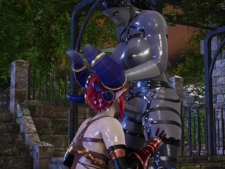 Orc futanari fucking Alexstrasza in human form, world of warcraft porno