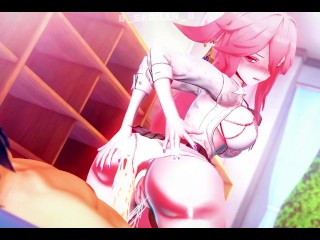 Genshin Impact - Yae Miko is waiting for you in a school uniform