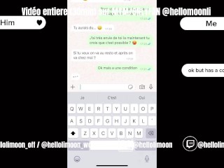 Petite française baise hard avec une grosse bite après avoir fait cocu à son mari FRENCH HELLOLIMOON