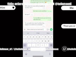 Petite française baise hard avec une grosse bite après avoir fait cocu à son mari FRENCH HELLOLIMOON