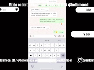 Petite française baise hard avec une grosse bite après avoir fait cocu à son mari FRENCH HELLOLIMOON