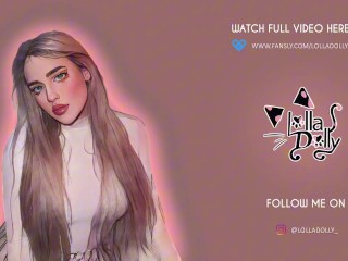 Red-haired girl in sexy lingerie fucks and sucks a big dick, swallowing it completely