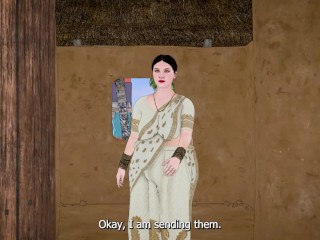 The Thief Caught the Desi Bhabhi Fingering Her Pussy and Then Fucked Her