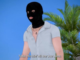 The Thief Caught the Desi Bhabhi Fingering Her Pussy and Then Fucked Her