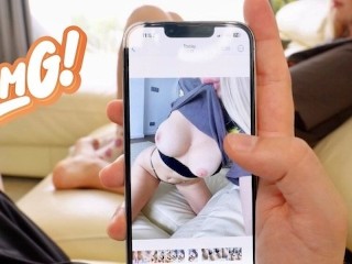 I found my stepsister's nudes in her gallery.. She is such a slut!