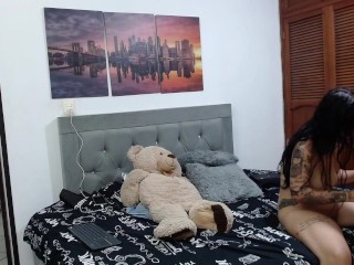 I ask my girlfriend to penetrate me with her harness until I have an orgasm.