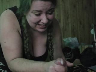 Taking Care of His Morning Wood!