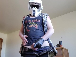 Trans Stormtrooper Jerks Off On Your Face