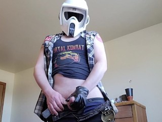 Trans Stormtrooper Jerks Off On Your Face