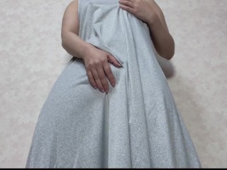 【個人撮影】立ちオナニー♡私のお漏らしパンティーを見て下さい♡日本人女子♡素人娘のリアルなオナニー♡染みパンツ