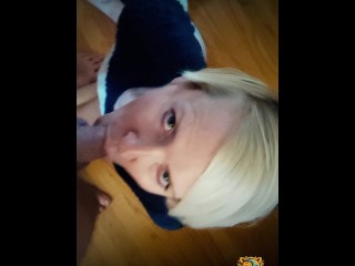 Slo-Mo BJ From Short-Haired Submissive Hotwife