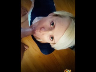 Slo-Mo BJ From Short-Haired Submissive Hotwife