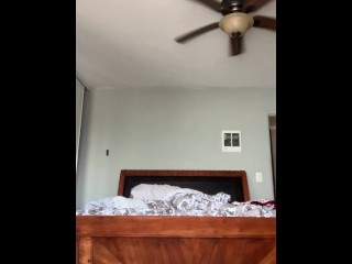 Hot girl teases you with big titties through sheer nightgown