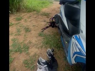 Getting fucked doggy at the beach