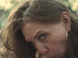 Sexy, hot, mature MILF park ranger gets caught by a young, lost hiker. -Roxy, the Park Ranger