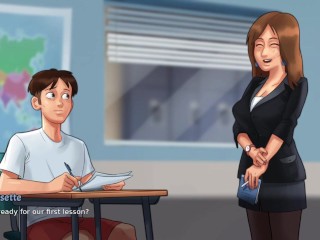 Vivienne Bissette the French teacher from Summertime Saga Gameplay