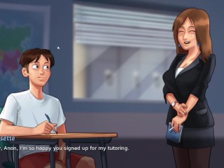 Vivienne Bissette the French teacher from Summertime Saga Gameplay