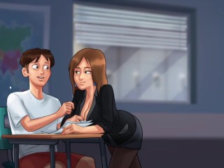 Vivienne Bissette the French teacher from Summertime Saga Gameplay