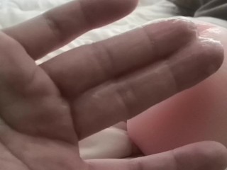 ASMR　オナホに指2本出し入れしたらHな音がダダ漏れ　女性向けオナサポ動画　J～あなたの調教師～