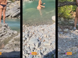 Public BlowJob - My wife showing off at the park - stranger caught us - PAWG - BWC