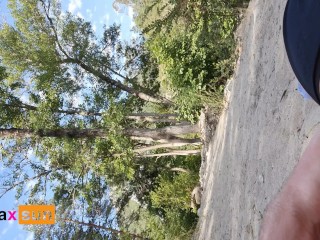 Public BlowJob - My wife showing off at the park - stranger caught us - PAWG - BWC