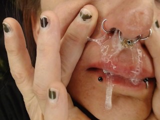 Extreme Nose Blow Thick Stringy Mess
