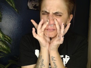 Extreme Nose Blow Thick Stringy Mess