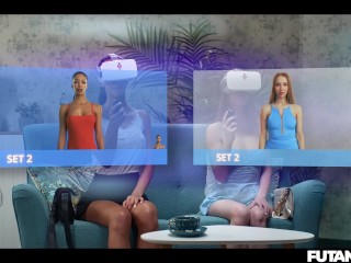 VR Porn Tgirl - Transgender Fucks Girl with Petite Nata Gold and Ebony Lia Lin Trans Lesbian