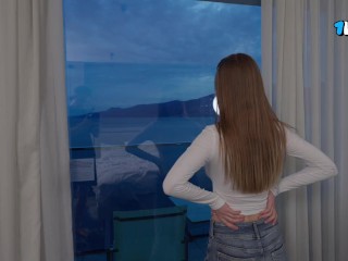 She wanted to rent a place, but gave up her tight pussy instead – fucking, and a СREAMPIE!