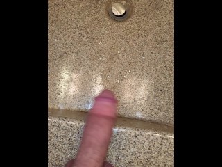 Could Not Pee In Toilet Because Of Hard Erection.  So Pissed In Sink.