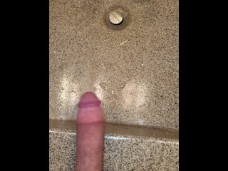 Could Not Pee In Toilet Because Of Hard Erection.  So Pissed In Sink.