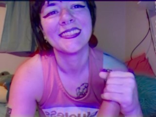 swaggy boy talks sweet innocent bible studier into sucking his cock (pov handjob encouragement)