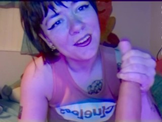 swaggy boy talks sweet innocent bible studier into sucking his cock (pov handjob encouragement)