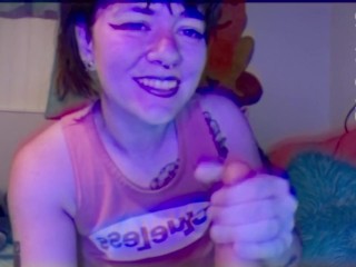 swaggy boy talks sweet innocent bible studier into sucking his cock (pov handjob encouragement)