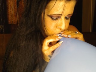 Blow Up Deflating Squealing Big Blue Balloon