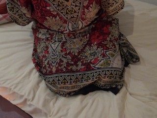 A turkish muslim wife shows her hairy pussy to her stepson