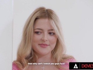 DEVILS FILM - Gorgeous MILF Mellanie Monroe Gets Fucked While Her Wild Stepdaughter Masturbates