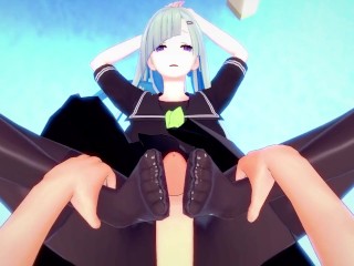 POV Hentai Footjob from Brynhildr from Fate/Grand Order