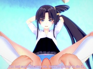 POV Hentai Footjob from Ushiwakamaru from Fate/Grand Order