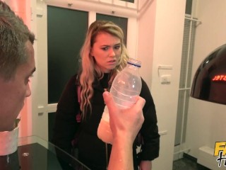 Fake Hostel - Pretty young backpacker with tight pink pussy FUCKS like she means it