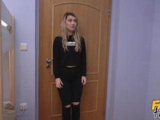 Fake Hostel - Pretty young backpacker with tight pink pussy FUCKS like she means it