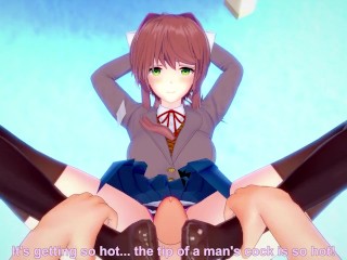 POV Hentai Footjob From Monika from Doki Doki Literature Club