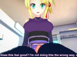 POV Hentai Footjob From Yukikaze from Dog Days