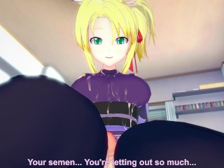 POV Hentai Footjob From Yukikaze from Dog Days