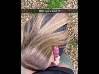 Je me fais sucer par la meuf de mon meilleur ami sur un parking public!