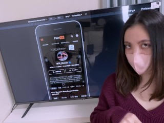 「射精してもビンビンでスゴイ…♥」 手コキでイかせた後、精子をローションにして即SEX再開...♡