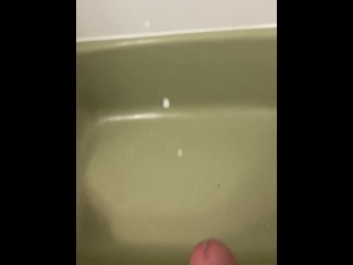 Just a quick cumshot from my average cock.