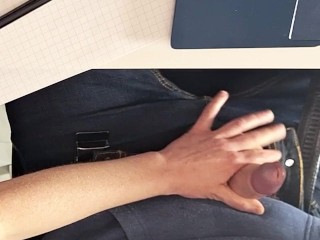 Got bored in school and had some fun - Classroom handjob and messy cumshot for a boy toy